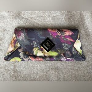 Ted Baker Floral Clutch Purse Square Twist Lock